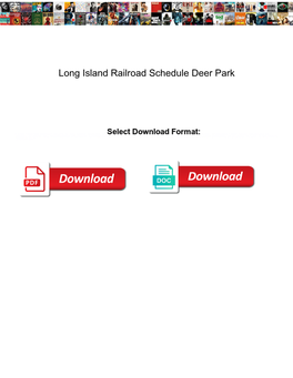 Long Island Railroad Schedule Deer Park