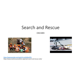 Search and Rescue CISC1003