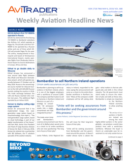 Weekly Aviation Headline News