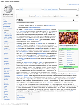 Potato - Wikipedia, the Free Encyclopedia