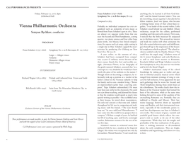 Vienna Philharmonic Orchestra Probably No Individual Composer Has Ever En- Gether, “I Was Leader of the Second Violins