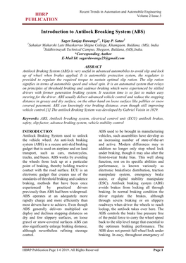 Introduction to Antilock Breaking System (ABS)