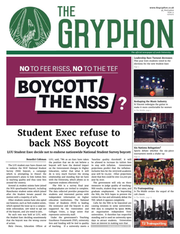 Student Exec Refuse to Back NSS Boycott