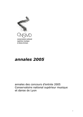 Annales 2005