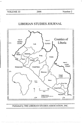 Liberian Studies Journal