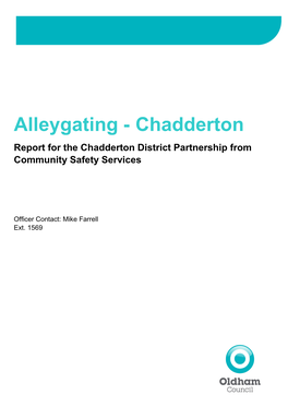 Alleygating - Chadderton