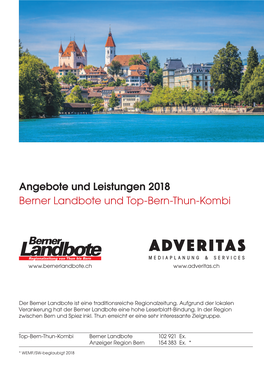 Angebote Und Leistungen 2018 Berner Landbote Und Top-Bern-Thun-Kombi