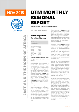 DTM MONTHLY REGIONAL REPORT Displacement Tracking Matrix (DTM)