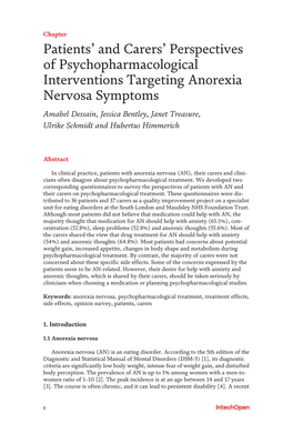 Patients' and Carers' Perspectives of Psychopharmacological