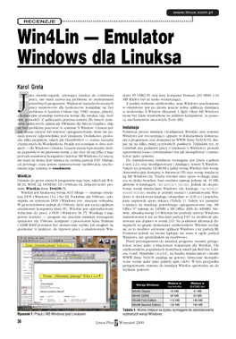 Win4lin — Emulator Windows Dla Linuksa