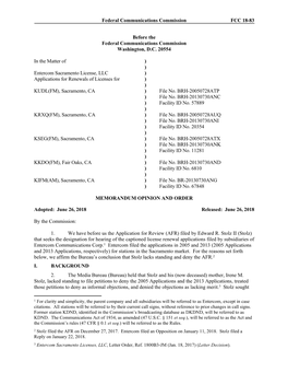 Federal Communications Commission FCC 18-83 Before the Federal