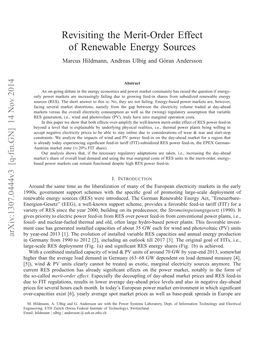 Revisiting the Merit-Order Effect of Renewable Energy Sources