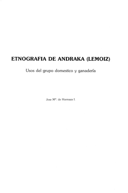 Etnografia De Andraka (Lemoiz)