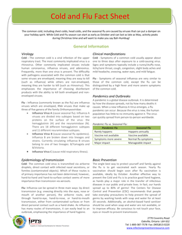 Cold and Flu Fact Sheet