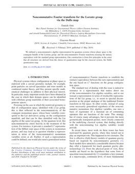 Noncommutative Fourier Transform for the Lorentz Group Via the Duflo Map