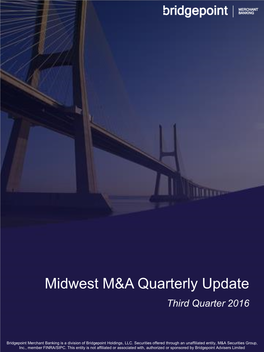 Midwest M&A Quarterly Update