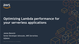 Optimizing Lambda Performance for Your Serverless Applications