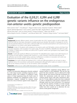 Evaluation of the IL2/IL21, IL2RA and IL2RB Genetic Variants Influence On