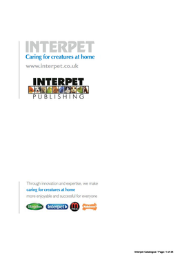 Interpet Catalogue / Page: 1 of 34 Aquatics