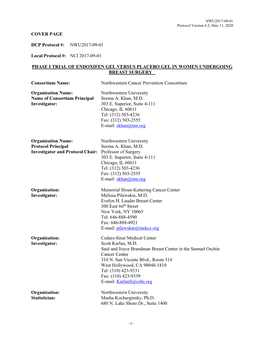 Nci 2017-09-01 Phase I Trial of Endoxifen Gel Versus