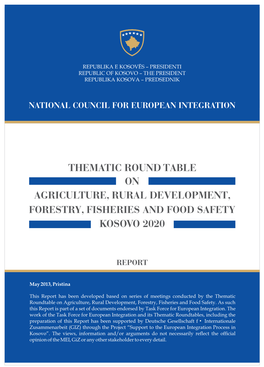 Thematic Roundtable on Agriculture, Rural Development, Forestry, Fisheries and Food Safety