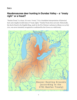 Haudensaunee Deer Hunting in Dundas Valley – a “Treaty Right” Or a Fraud?