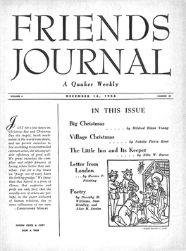 A Quaker Weekly in THIS ISSUE Big Christmas Village Christmas The