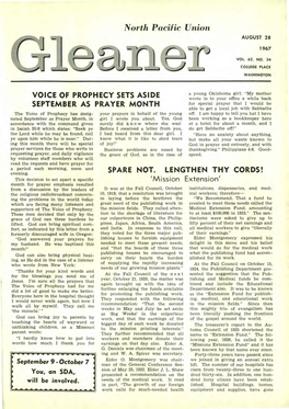 The North Pacific Union Gleaner for 1967