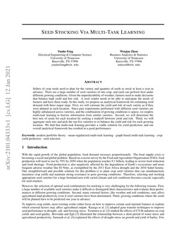 Seed Stocking Via Multi-Task Learning