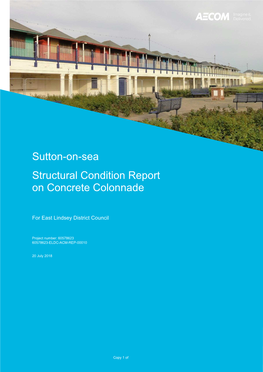 Sutton-On-Sea Structural Condition Report on Concrete Colonnade