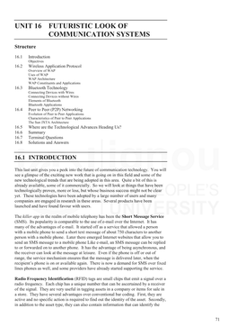 Proposed Syllabus for Communication Physics