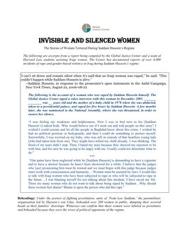 Invisible and Silenced Women