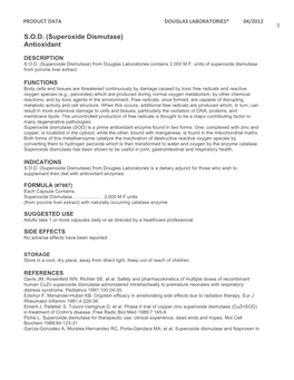 Superoxide Dismutase) Antioxidant