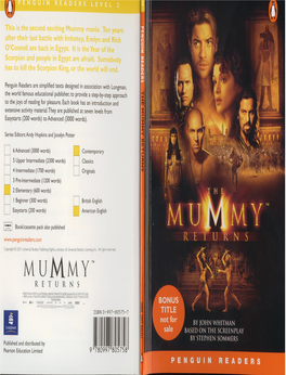 Level 2 – the Mummy Returns – Penguin Readers