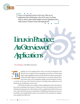 Linux in Practice: an Overview of Applications