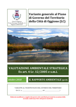 (LC) VALUTAZIONE AMBIENTALE STRATEGICA Ex Art. 4 Lr