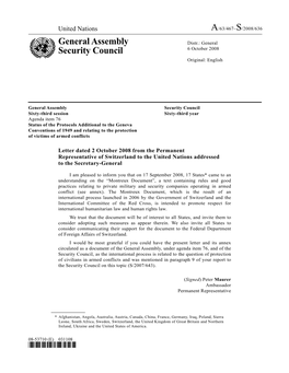 Montreux Document on Pertinent International Legal Obligations and Good Practices for States Related to Operations of Private Mi