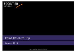 China Research Trip – UBS Greater China Conference