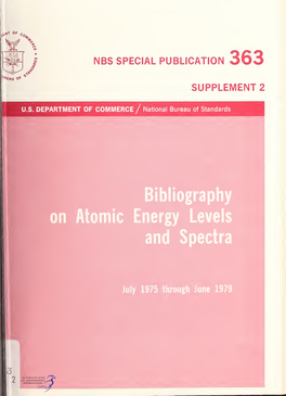 Bibliography on Atomic Energy Levels and Spectra, July 1975 Through