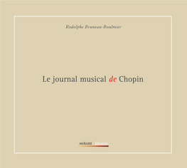 Le Journal Musical De Chopin Iddo Bar-Sha