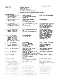 Regular Matters Court No. 1 (Division Bench-I) Hon'ble the Chief Justice Hon'ble Mr