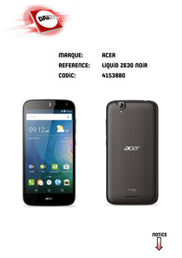 Acer Reference: Liquid Z630 Noir Codic: 4153880