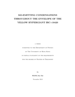 Sio-EMITTING CONDENSATIONS THROUGHOUT the ENVELOPE of the YELLOW HYPERGIANT IRC+10420