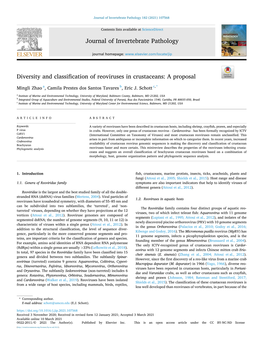 Diversity and Classification of Reoviruses in Crustaceans: a Proposal