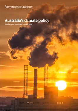 Australia's Climate Policy 2020