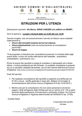 Comune Di Elini Comune Di Loceri Comune Di Bari Sardo Comune Di Ilbono