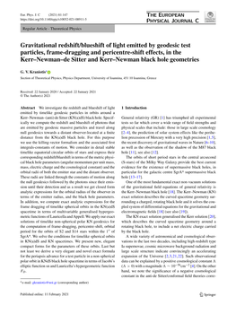 Gravitational Redshift/Blueshift of Light Emitted by Geodesic Test Particles