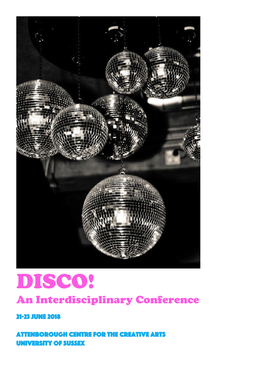 DISCO! an Interdisciplinary Conference