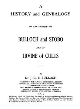 BULLOCH and STOBO IRVINE of CULTS