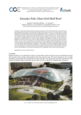 Zaryadye Park, Glass Grid Shell Roof